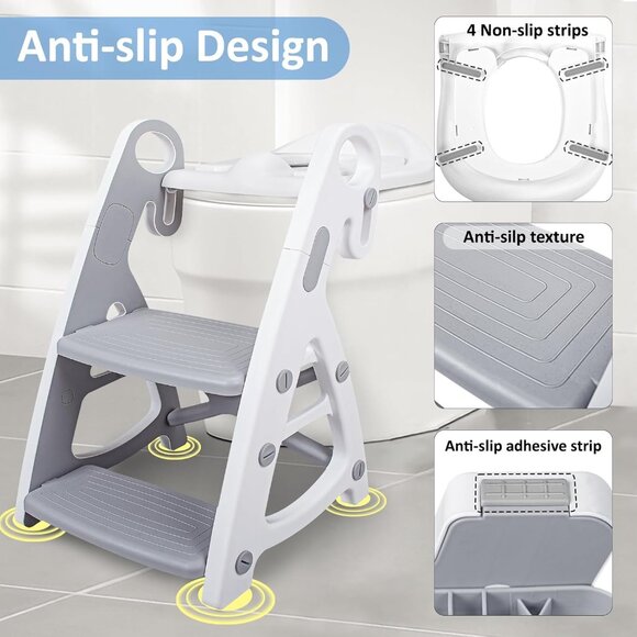Potty Training Seat Toddler Step Stool Ultimate Stability Toilet Seat Adjustable - Picture 14 of 14